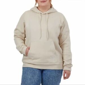 NWT Lazypants Ladies' Velour Fleece Hoodie Beige - Size XL
